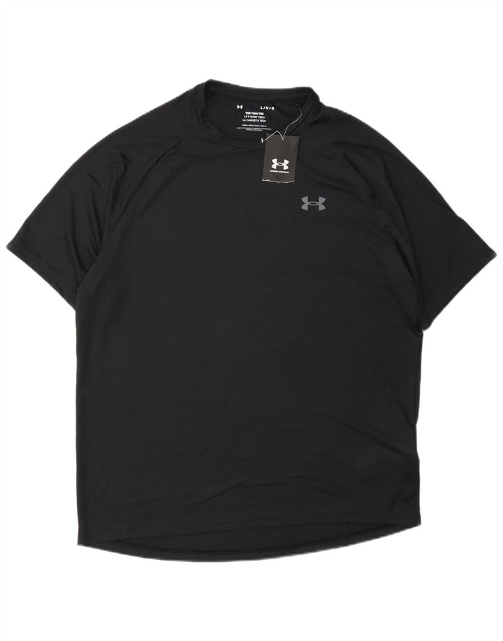 Under Armour Mens T-Shirt Top Large Black Polyester