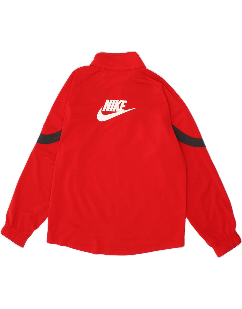 NIKE Boys Graphic Tracksuit Top Jacket 12-13 Years Large Red Colourblock | Vintage Nike | Thrift | Second-Hand Nike | Used Clothing | Messina Hembry 