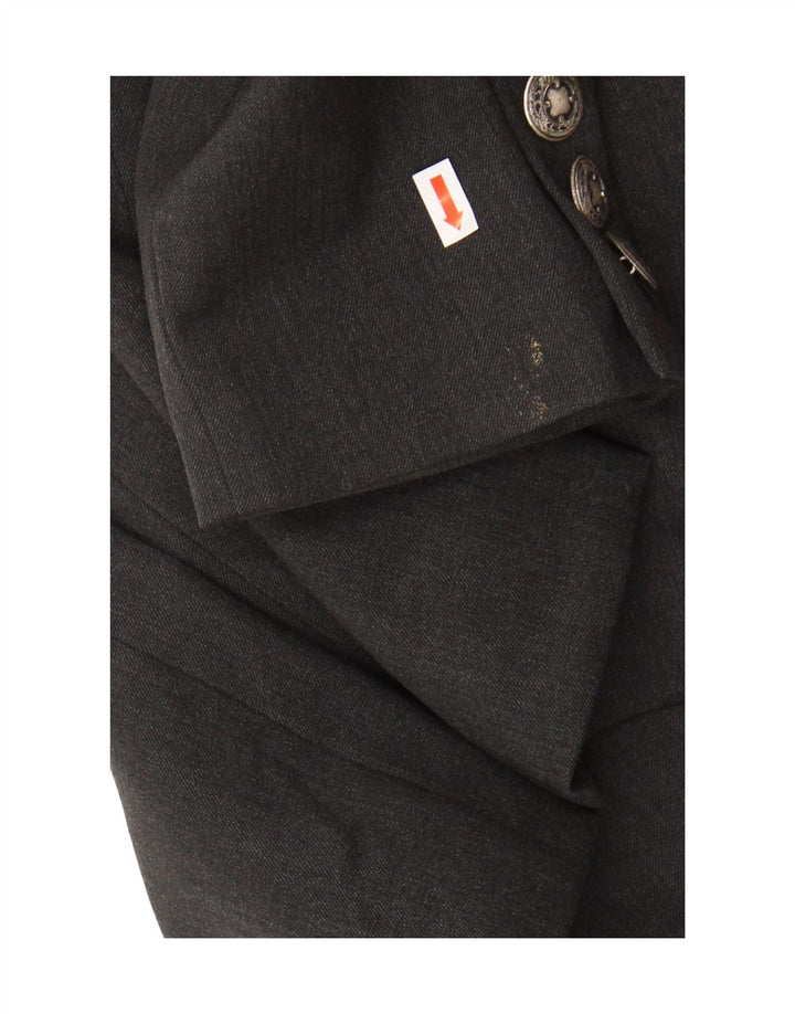 Byblos Womens Double Breasted Blazer Jacket IT 42 Medium Grey Wool