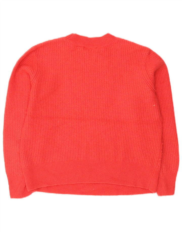 Ted Baker Womens Crop Turtle Neck Jumper Sweater Size 1 XS Red Cotton