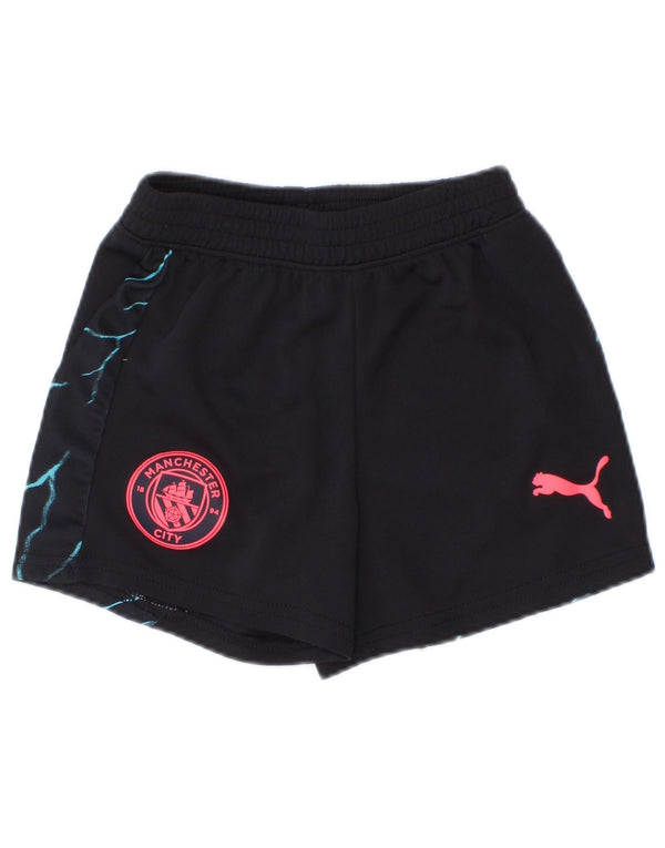 Puma Boys Manchester City Graphic Sport Shorts 2-3 Years Black Polyester
