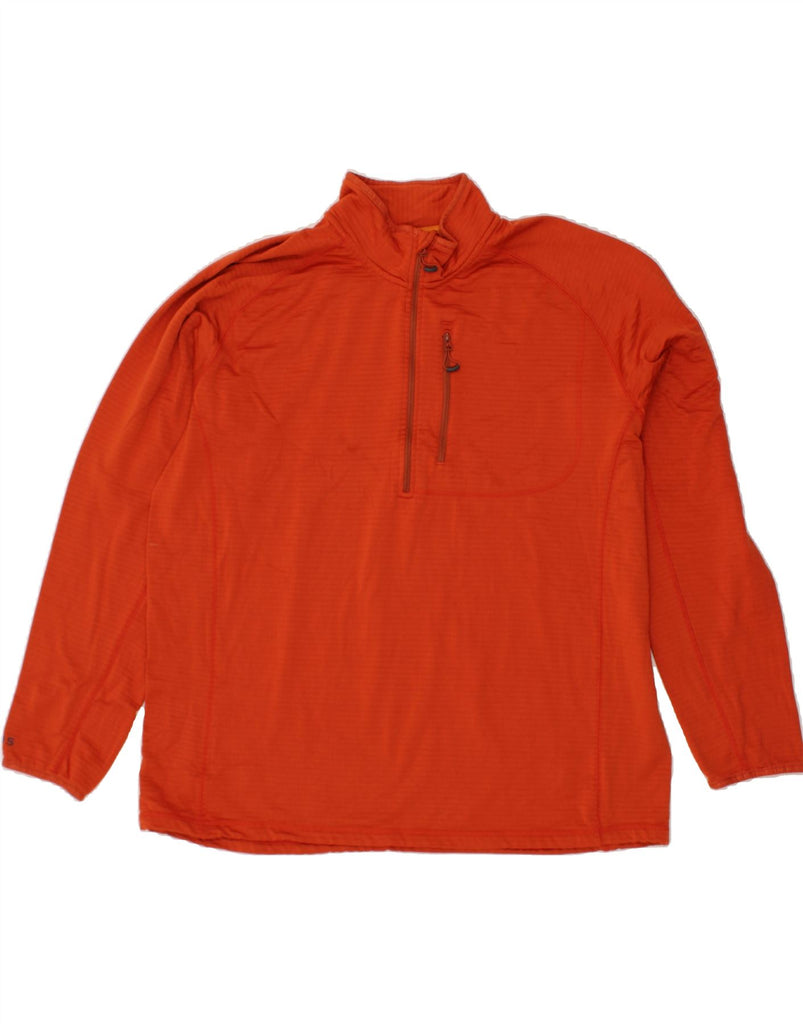 ORVIS Mens Zip Neck Pullover Tracksuit Top XL Red Striped Polyester Vintage Orvis and Second-Hand Orvis from Messina Hembry 