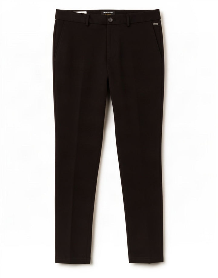 Jack & Jones Mens Marco Slim Chino Trousers W30 L30 Black Polyester