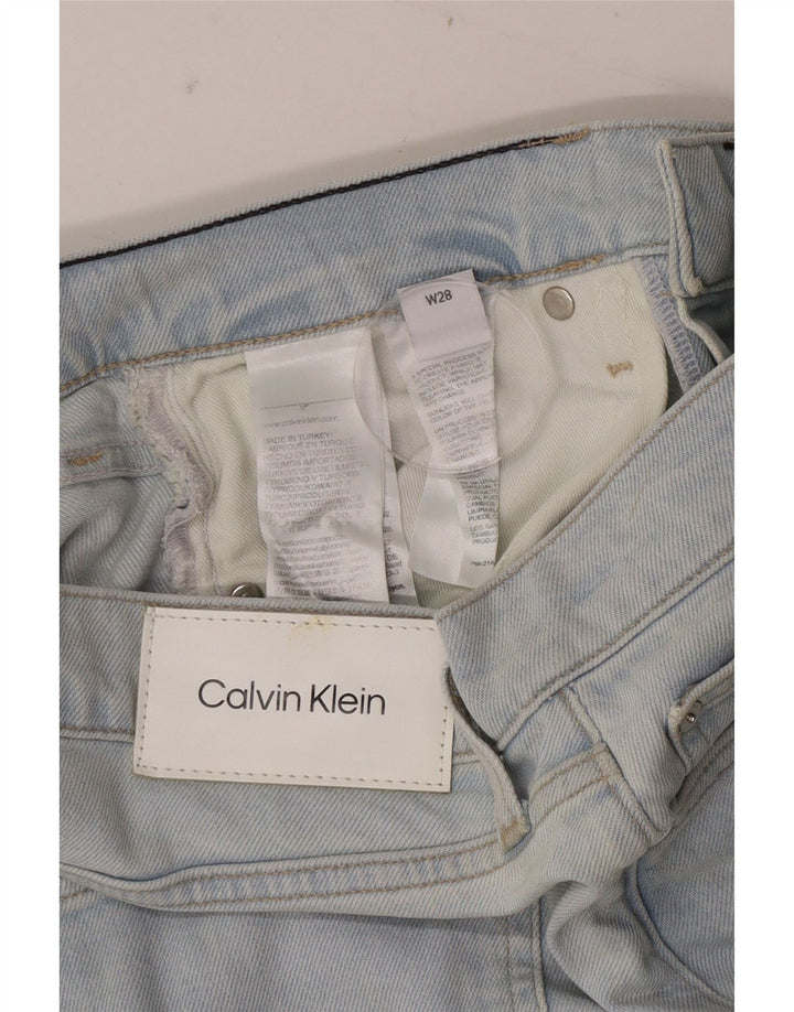 CALVIN KLEIN Womens Straight Jeans W28 L27 Blue Cotton