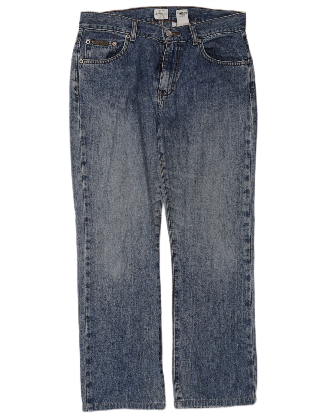 CALVIN KLEIN Womens Straight Jeans US 7 Medium W30 L28 Blue Cotton