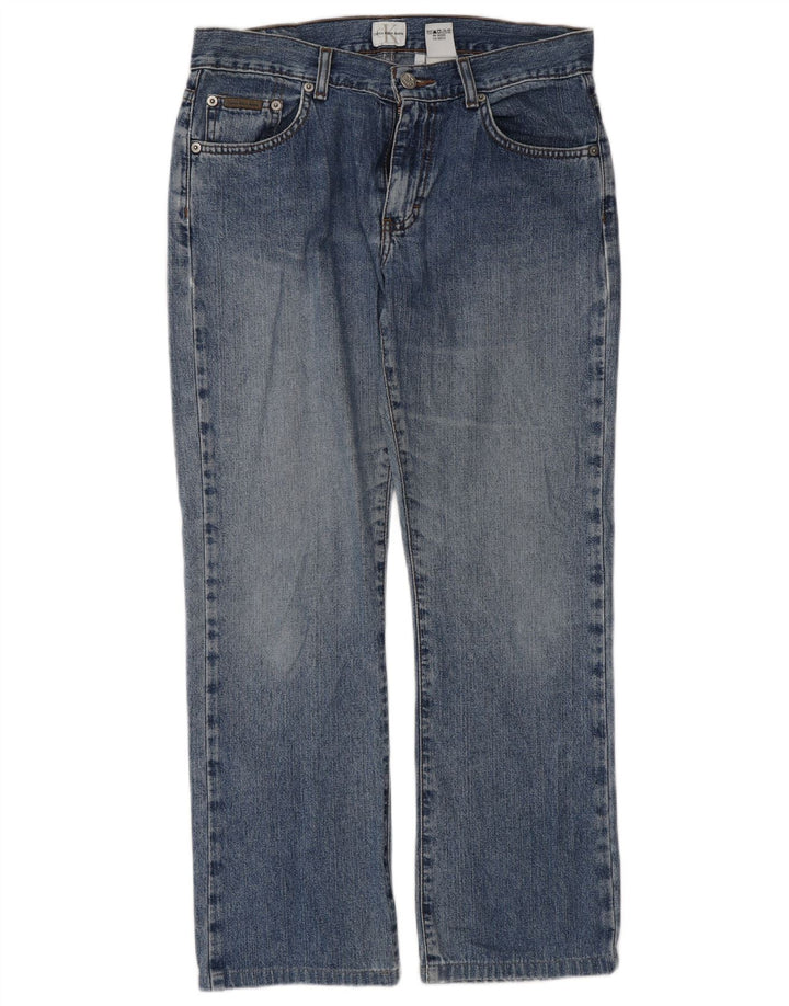 CALVIN KLEIN Womens Straight Jeans US 7 Medium W30 L28 Blue Cotton