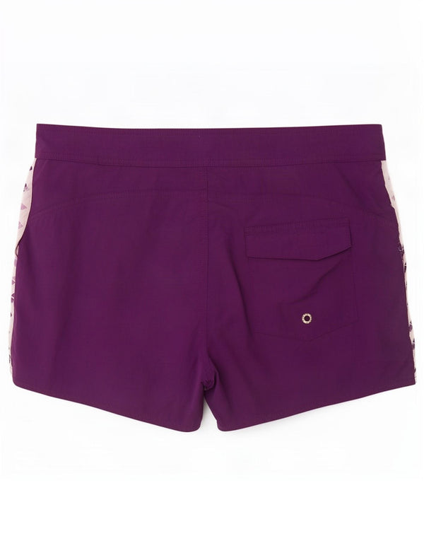 Arena Womens Graphic Swimming Shorts UK 14 Medium Purple Colourblock