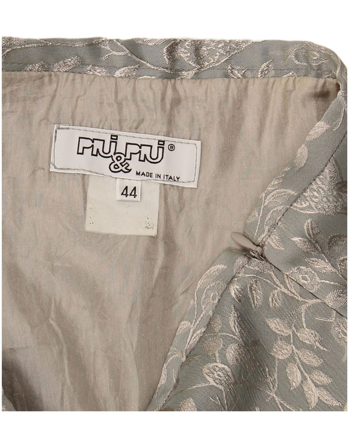 PIU & PIU Womens Mini Skirt IT 44 Medium W28  Grey Floral