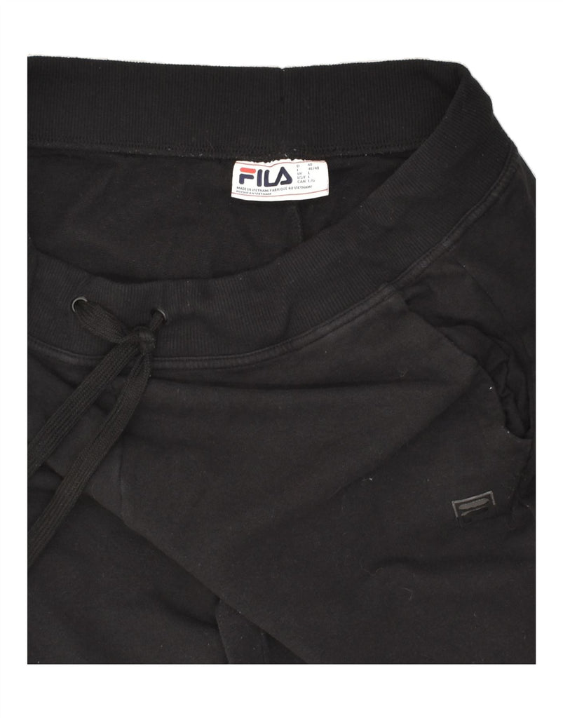 FILA Mens Tracksuit Trousers Joggers Large Black Cotton | Vintage Fila | Thrift | Second-Hand Fila | Used Clothing | Messina Hembry 