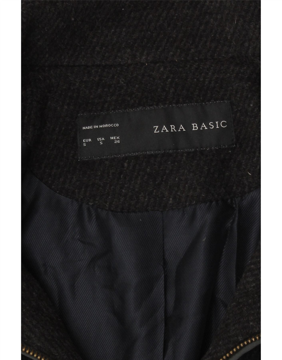 Zara Womens Overcoat UK 10 Small Grey