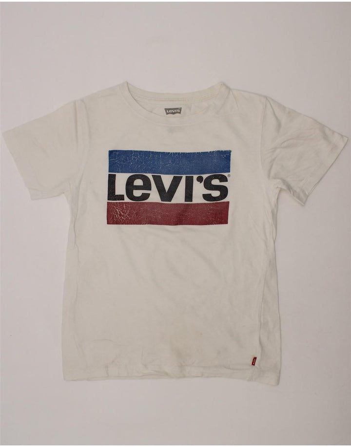 LEVI'S Boys Graphic T-Shirt Top 11-12 Years White Cotton Vintage Levi's and Second-Hand Levi's from Messina Hembry 