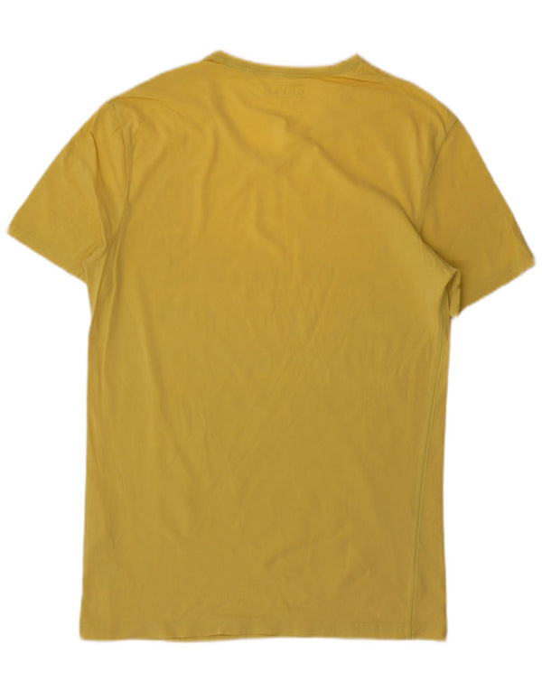 Guess Mens Graphic T-Shirt Top Medium Yellow