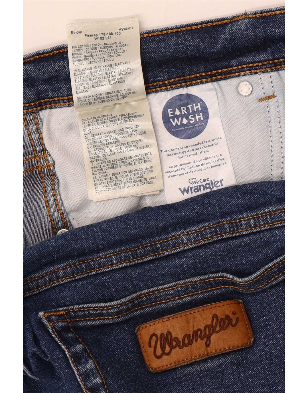 Wrangler Mens Texas Straight Jeans W40 L32 Blue Cotton