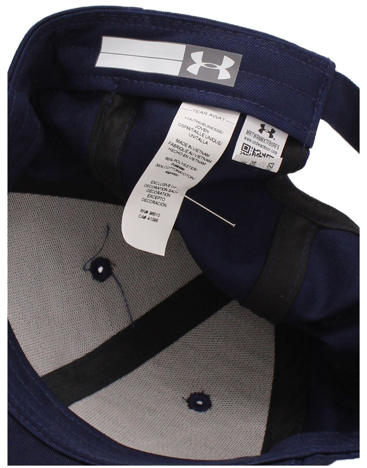 Under Armour Boys Graphic Baseball Cap One Size Navy Blue Polyester Sports