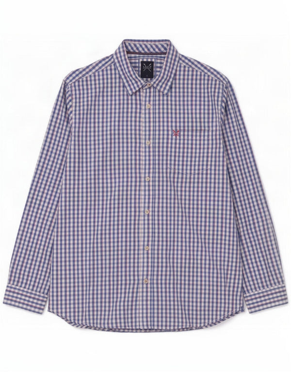 Crew Clothing Mens Slim Fit Shirt Large Blue Gingham