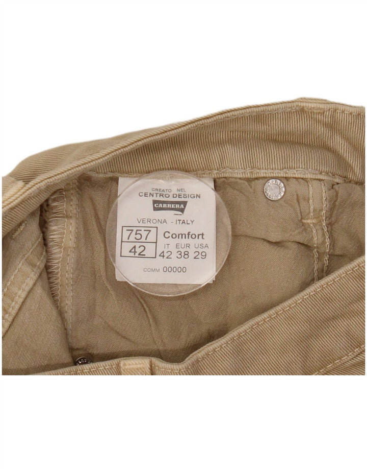 Carrera Womens Denim Shorts IT 42 Medium W29 Beige Cotton