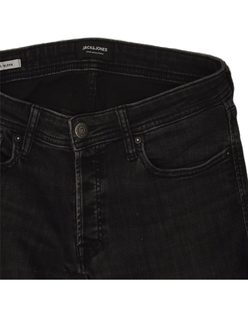 JACK & JONES Mens GLENN Slim Jeans W32 L30 Black Cotton | Vintage Jack & Jones | Thrift | Second-Hand Jack & Jones | Used Clothing | Messina Hembry 