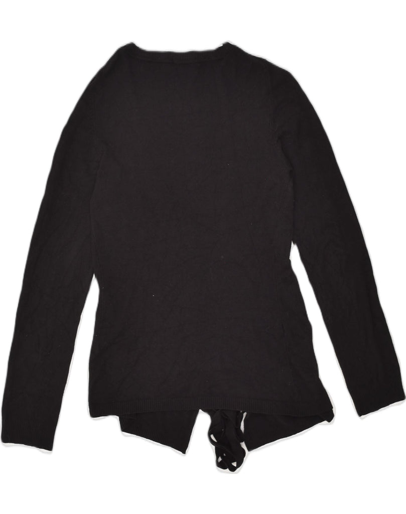 RIFLE Womens Cardigan Sweater UK 12 Medium Black Nylon | Vintage Rifle | Thrift | Second-Hand Rifle | Used Clothing | Messina Hembry 