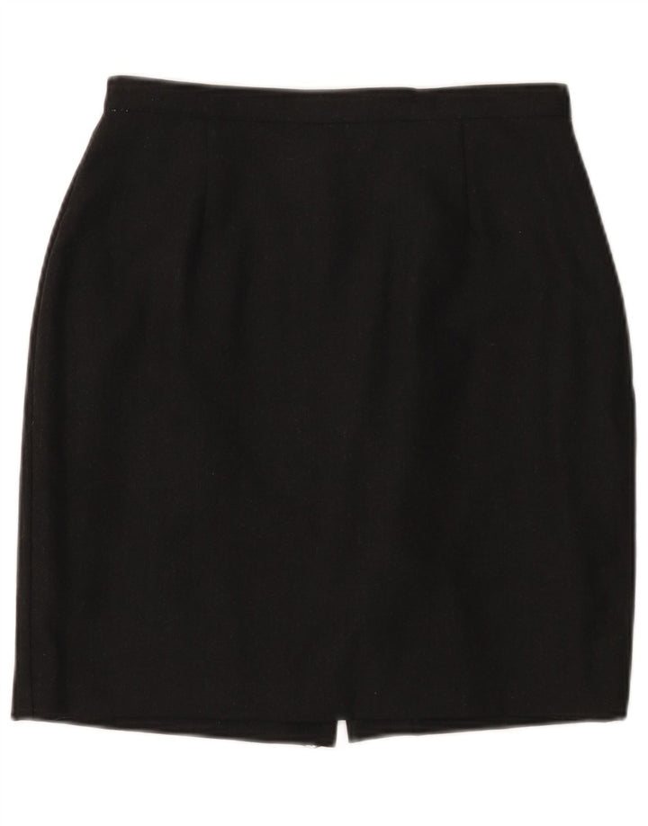 Sisley Womens Mini Pencil Skirt W30 Medium Grey Wool