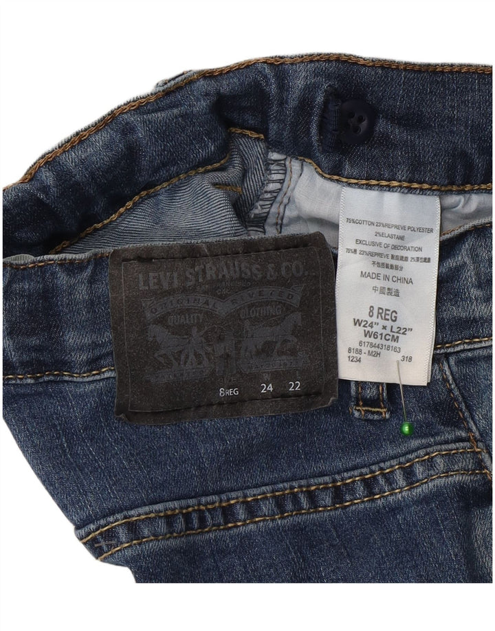 Levi's Boys 511 Slim Jeans 7-8 Years W24 L22 Blue Cotton