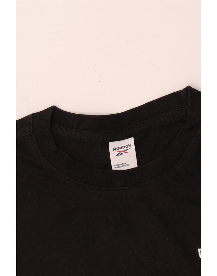 Reebok Mens T-Shirt Top XS Black Cotton