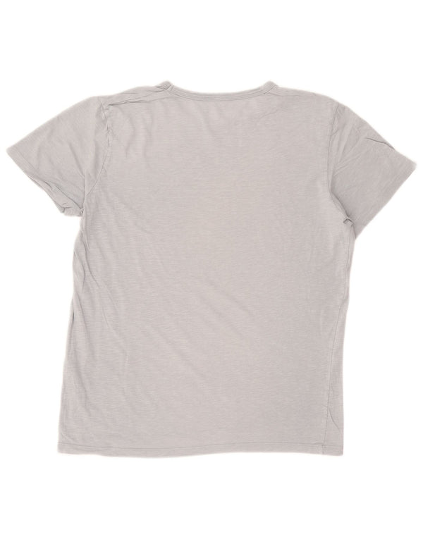 Jack & Jones Mens Regular Fit Graphic T-Shirt Top Large Blue Flecked Cotton