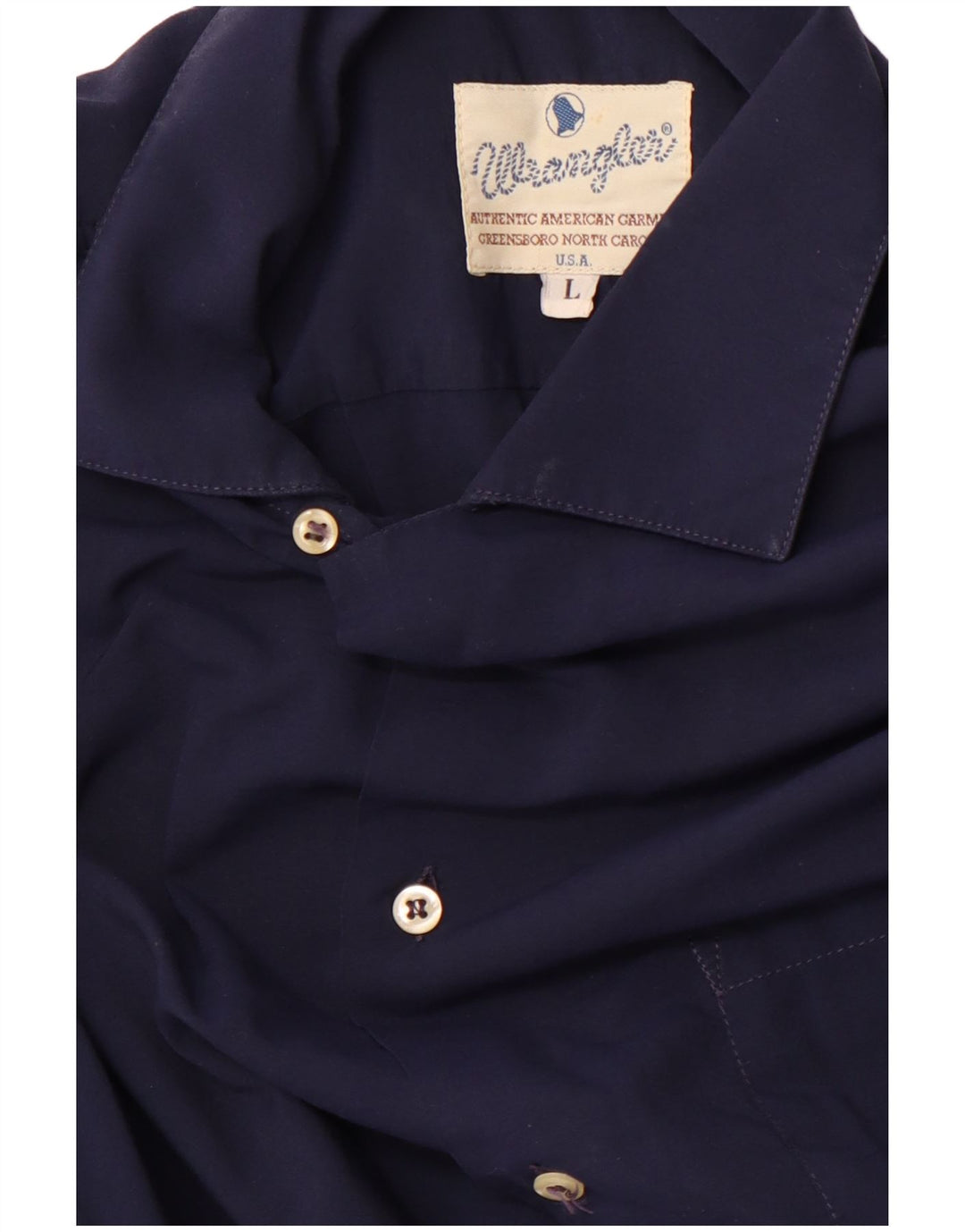 WRANGLER Mens Short Sleeve Shirt Large Navy Blue