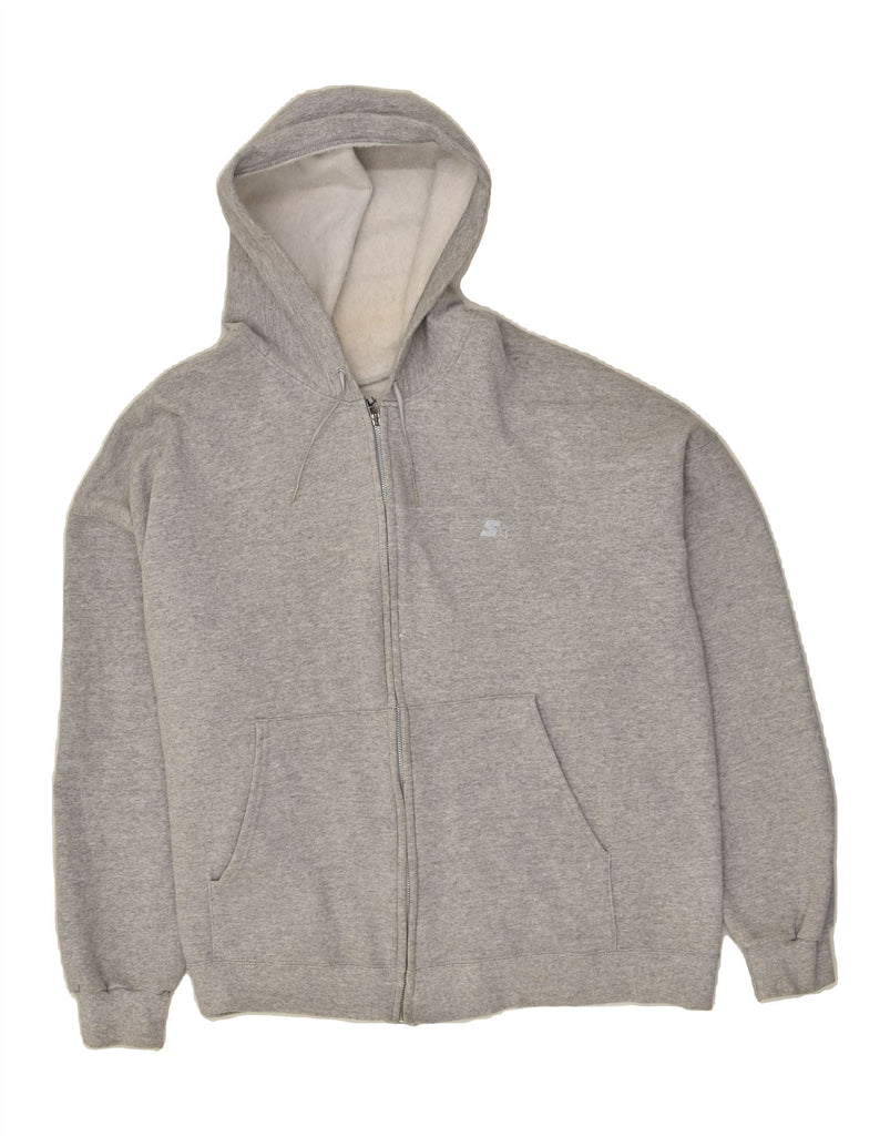 STARTER Mens Zip Hoodie Sweater 2XL Grey Cotton | Vintage Starter | Thrift | Second-Hand Starter | Used Clothing | Messina Hembry 