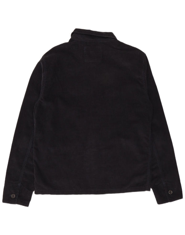 JACK & JONES Mens Corduroy Jacket UK 40 Large Navy Blue Cotton