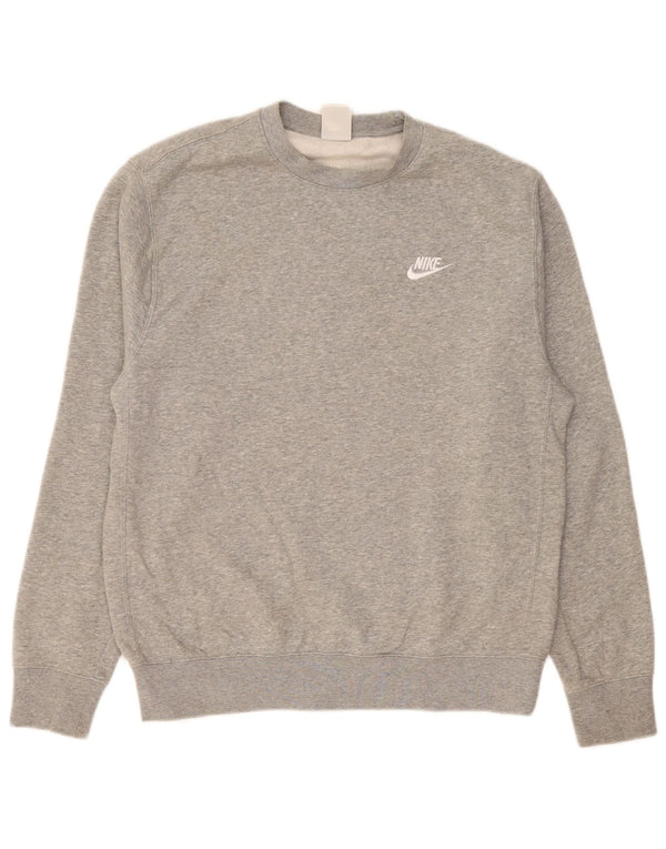 Nike Mens Sweatshirt Jumper Medium Grey Cotton