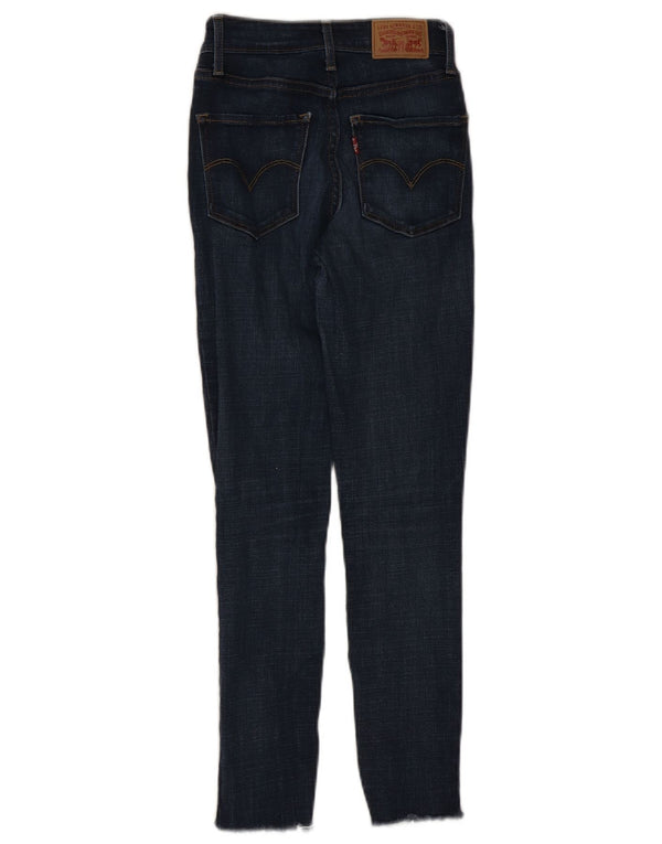 Levi's Womens 721 High Rise Skinny Jeans W24 L28 Navy Blue Cotton