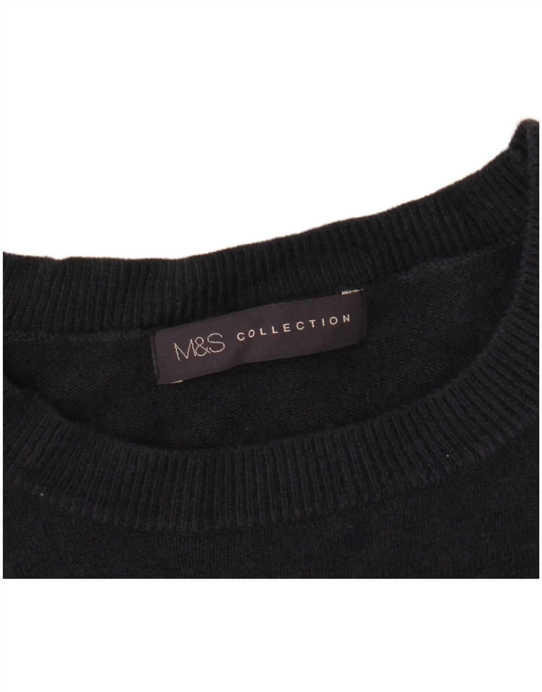 Marks & Spencer Womens Crew Neck Jumper Sweater UK 14 Medium Navy Blue