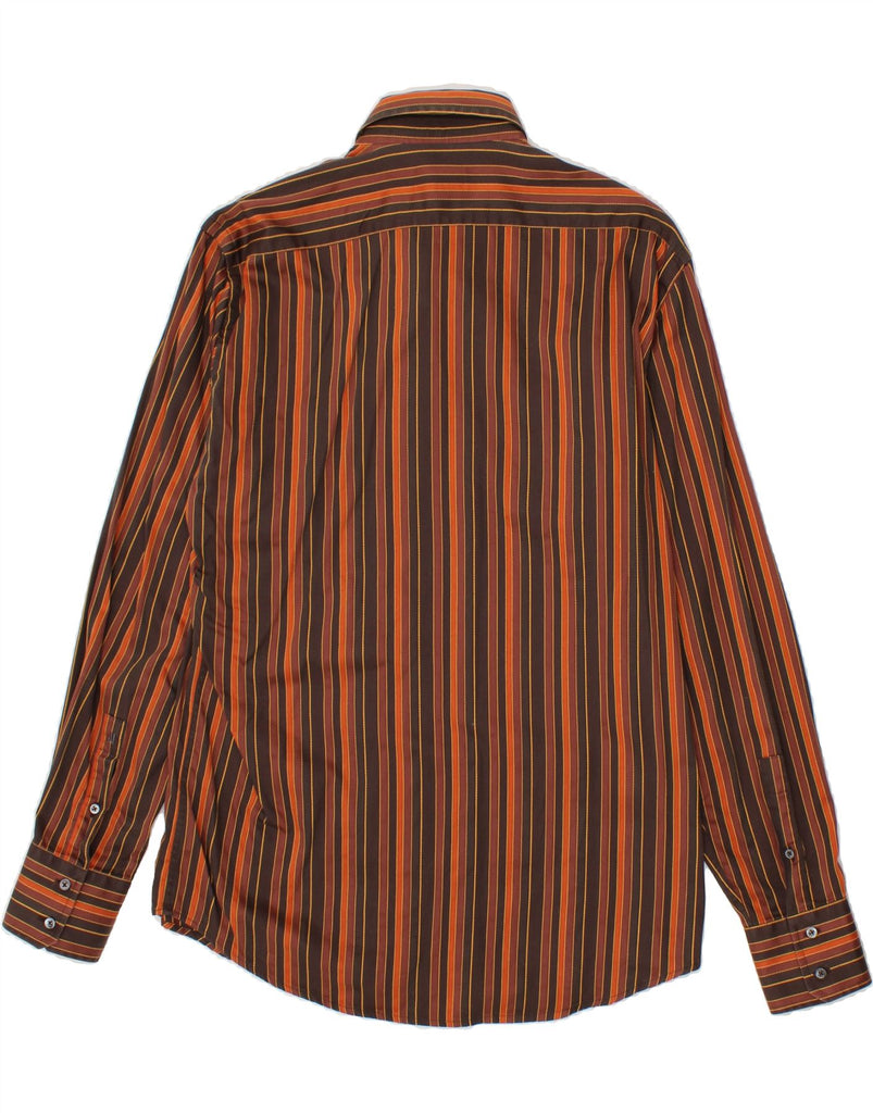 JOOP Mens Shirt Size 40 15 1/2 Medium Orange Striped Cotton Vintage Joop and Second-Hand Joop from Messina Hembry 