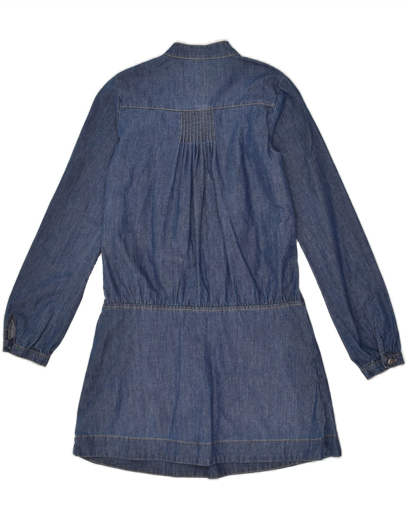 BENETTON Girls Long Sleeve Denim Dress 10-11 Years XL Blue Cotton | Vintage Benetton | Thrift | Second-Hand Benetton | Used Clothing | Messina Hembry 