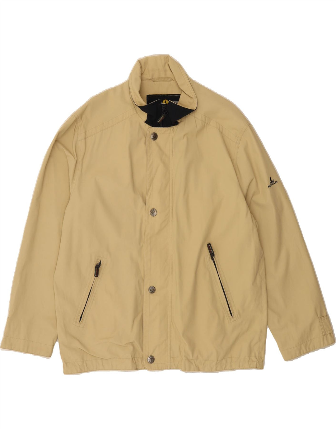 NAVIGARE Mens Bomber Jacket UK 40 Large Beige Polyamide Vintage Navigare and Second-Hand Navigare from Messina Hembry 