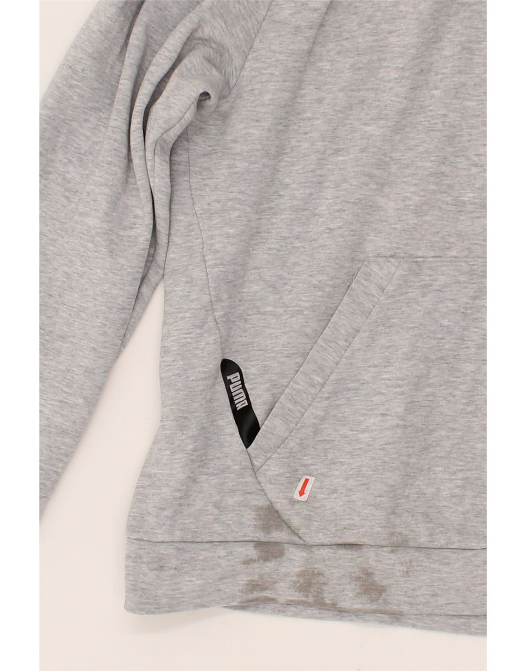 PUMA Mens Zip Neck Hoodie Jumper Large Grey Cotton Vintage Puma and Second-Hand Puma from Messina Hembry 