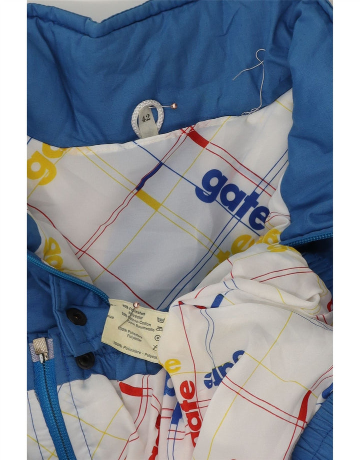 Vintage Womens Ski Jacket EU 42 Large Blue Colourblock Polyester