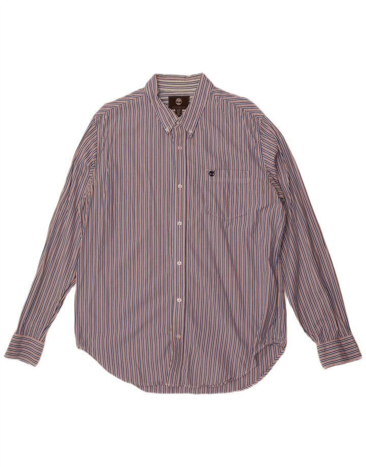 Timberland Mens Slim Fit Shirt XL Blue Striped