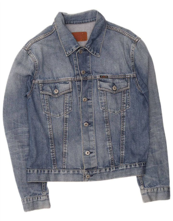 Nike Womens Denim Jacket UK 14 Medium Blue Cotton