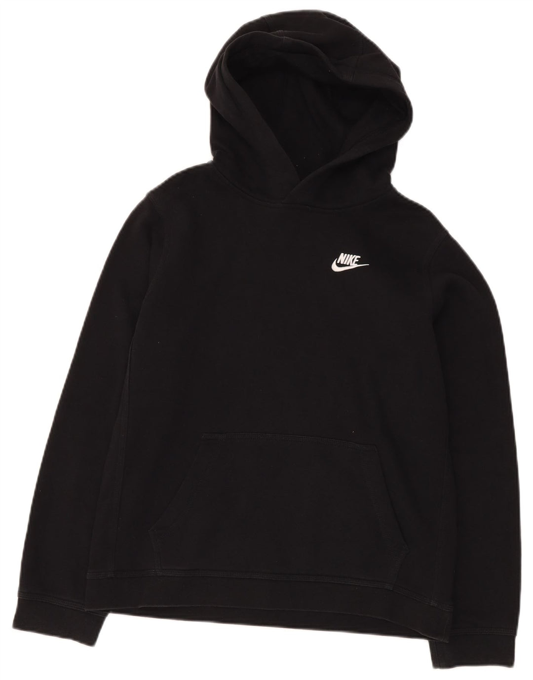 NIKE Boys Hoodie Jumper 13-14 Years XL Black Cotton