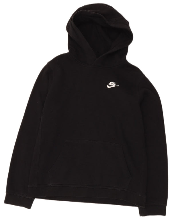 NIKE Boys Hoodie Jumper 13-14 Years XL Black Cotton
