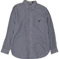 Chaps Mens Shirt Large Blue Check Cotton