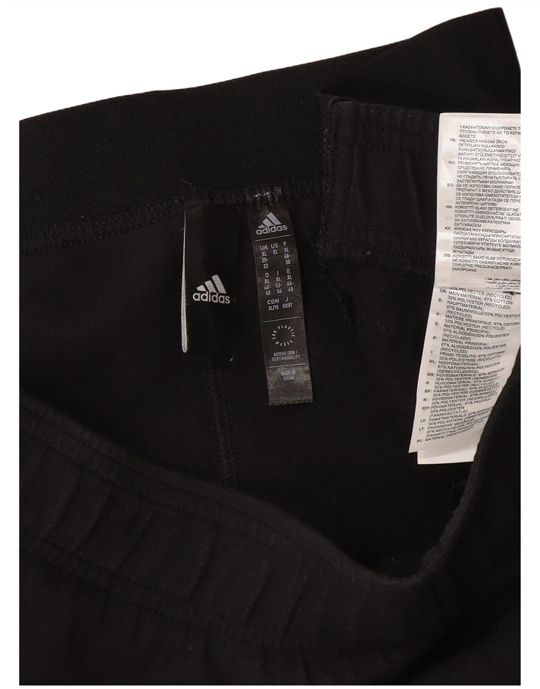 ADIDAS Womens Tracksuit Trousers UK 20/22 XL  Black Cotton