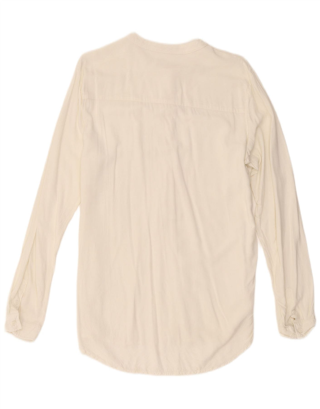 Dack's Womens Longline Pullover Shirt UK 16 Large Off White Rayon