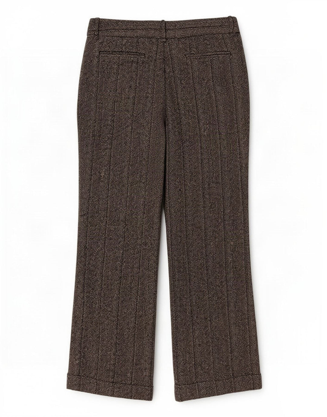 Zara Womens Bootcut Casual Trousers EU 40 Medium W30 L30 Grey Herringbone