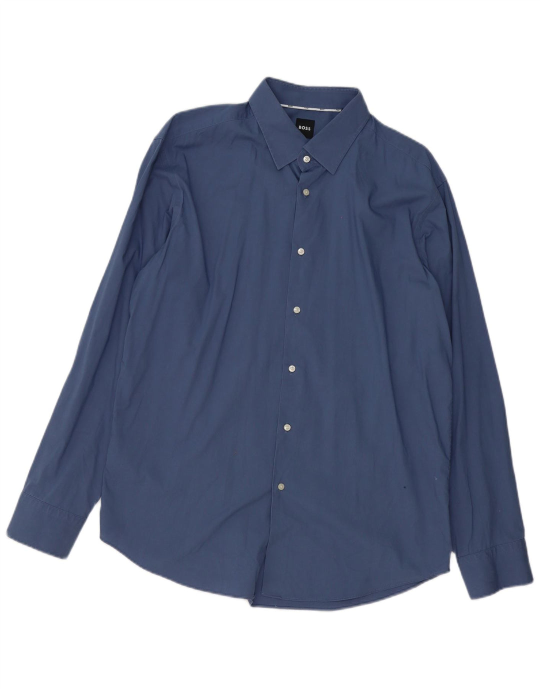 HUGO BOSS Mens Regular Fit Shirt Size 17 1/2  XL Navy Blue