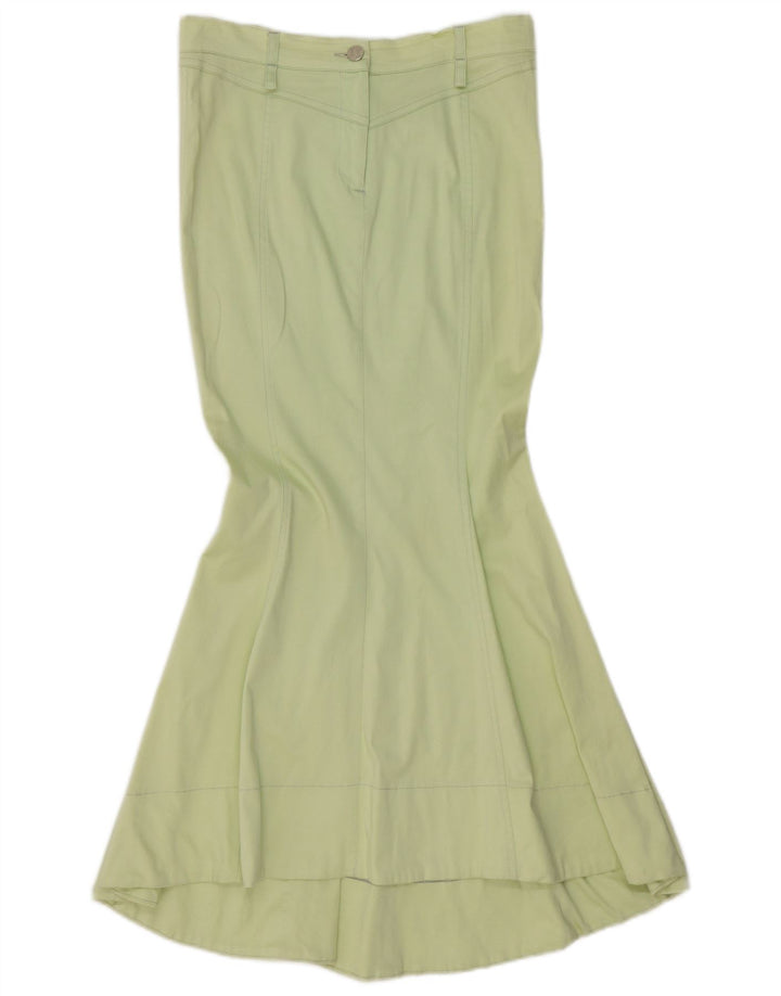 Roccobarocco Womens Mermaid Skirt IT 42 Medium W28 Green Cotton