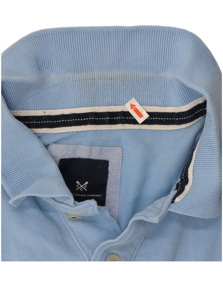 Crew Clothing Mens Polo Shirt Large Blue Cotton