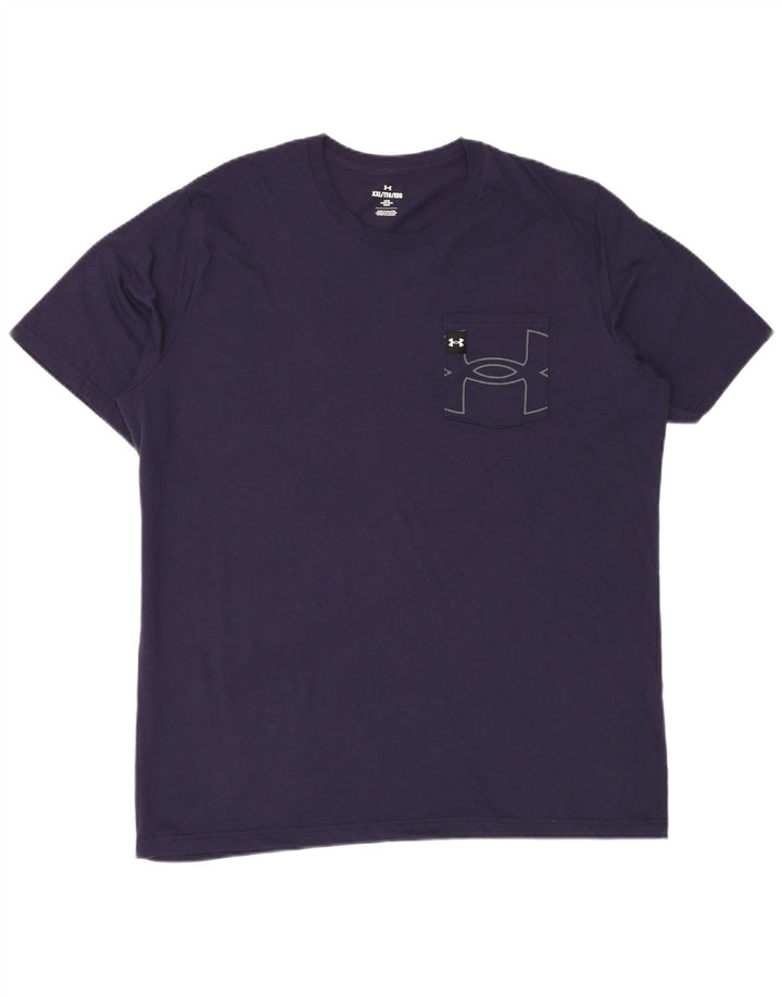 UNDER ARMOUR Mens Graphic T-Shirt Top 2XL Navy Blue