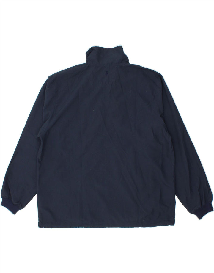 GREEN LAMB Womens Zip Neck Pullover Tracksuit Top UK 16 Large  Navy Blue Vintage Green Lamb and Second-Hand Green Lamb from Messina Hembry 